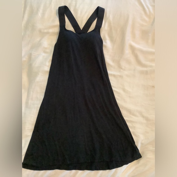 Athleta Santorini Thera Dress Black soft, shelf bra, Sz XXS - Picture 3 of 10